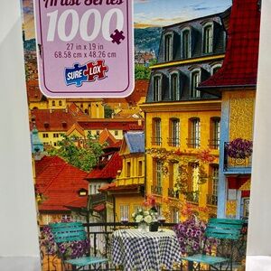 TCGArtist Series Sure Lox "European Town Dinner" 1000 Piece Jigsaw Puzzle New